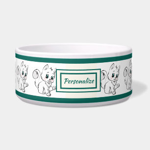 Schattige Cute Kitten Pattern Cat Dog Voerbakje