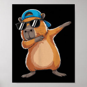 Schattige Dabbing Capybara Jongens Mannen Peuter L Poster