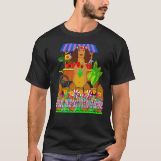 Schattige Dachshond Grappige Wiener Hond Tuinieren T-shirt