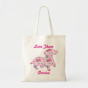 Schattige dachshond hond tote bag