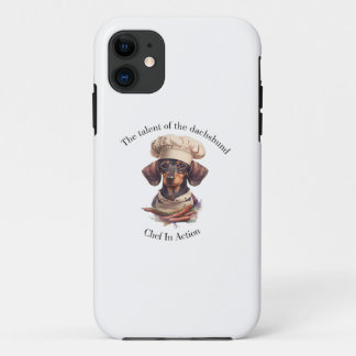 Schattige Dachshund Chef iPhone 11 Hoesje