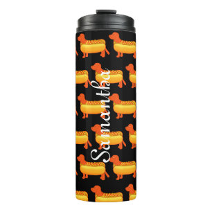 Schattige Dachshund Hot Dog Thermosbeker