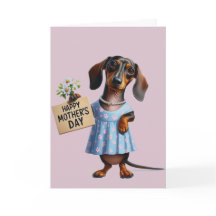 Schattige Dachshund Moederdag 