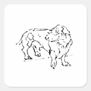 Schattige Dachshund – Persoonlijke Hond Vierkante Sticker