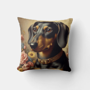 Schattige Dachshund Schilderen Kussen