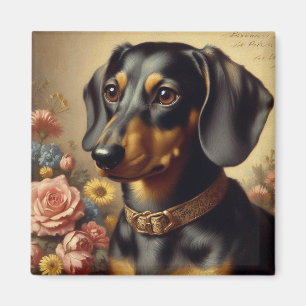 Schattige Dachshund Schilderen Magneet