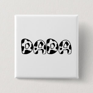 Schattige Dada Koe Verjaardag Familie Matching Boe Vierkante Button 5,1 Cm