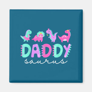 Schattige Daddy Saurus Vader Dinosaurus Verjaardag Magneet