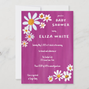 Schattige Daisy Boeket Handbeschilderd Custom Baby Kaart