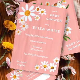 Schattige Daisy Boeket Handbeschilderd Custom Baby Kaart