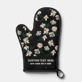 Schattige Daisy Floral Pattern Uw aangepaste tekst Ovenwant (Voorkant)