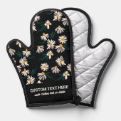 Schattige Daisy Floral Pattern Uw aangepaste tekst Ovenwant (Voorkant / Achterkant)