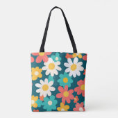 Schattige Daisy Flower Botanical patroonschool mei Draagtas (Achterkant)