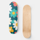 Schattige Daisy Flower Botanical patroonschool mei Skateboard (Voorkant)