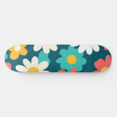 Schattige Daisy Flower Botanical patroonschool mei Skateboard (Horizontaal)