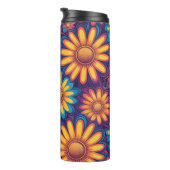 Schattige Daisy Flower Botanical patroonschool mei Thermosbeker (Geroteerd rechts)