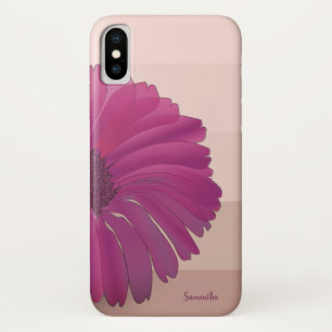 Schattige Daisy,Flower,Stripes -Personalized iPhone X Hoesje