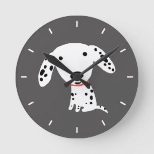 Schattige Dalmatiaan Puppy Dog Cute Animal Lover's Ronde Klok