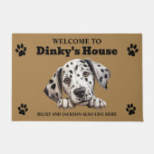 Schattige Dalmatiër Hond Deurmat (Voorkant)