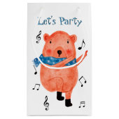 Schattige Dancing Beer Let's Party Gift Bag Klein Cadeauzakje (Achterkant)