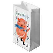 Schattige Dancing Beer Let's Party Gift Bag Klein Cadeauzakje (Voorkant Gekanteld)