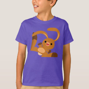 Schattige Dancing Cartoon Konijn Kinderen T-shirt