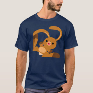 Schattige Dancing Cartoon Konijn T-shirt
