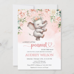 Schattige Dancing Elephant Baby shower is onderweg Kaart