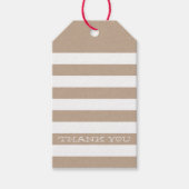 SCHATTIGE DANK U LABEL moderne streep eenvoudige k Cadeaulabel (Voorkant)