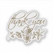 Schattige Dank u Sticker (Voorkant)