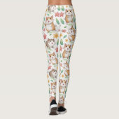 Schattige dansend hamsterpatroon leggings (Achterkant)