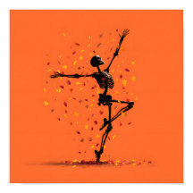 Schattige dansend skelet