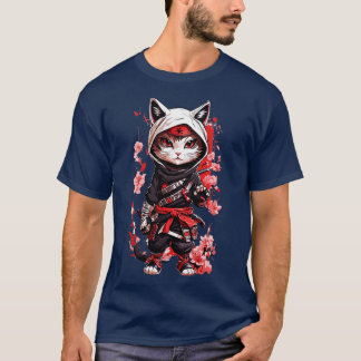 Schattige Dark Samurai Cat TShirt