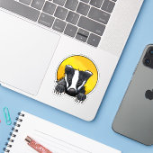 Schattige das sticker (Laptop met iPhone)