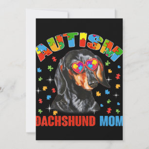 Schattige Daschundliefhebber Autisme Bewustzijn Ho Feestdagenkaart