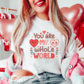 Schattige dat je mijn hele wereld bent t-shirt