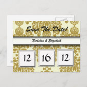 SCHATTIGE De datum opslaan Custom Calandar Aankondigingskaart (Voorkant / Achterkant)