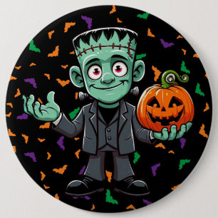 Schattige, de monsterknop van cartoon Frankenstein Ronde Button 6,0 Cm