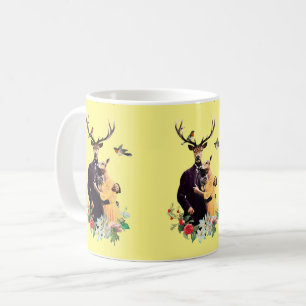 Schattige deer Couple Coffee Mok