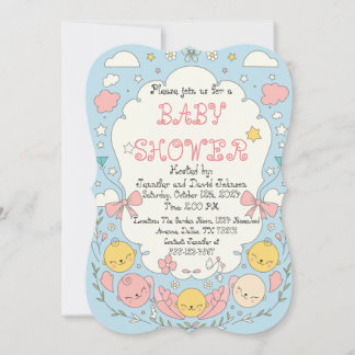 Schattige delicaat Baby shower Kaart