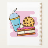 Schattige desserttrio - taart, koekje en Drink Planner (Achterkant)