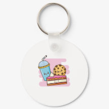 Schattige desserttrio - taart, koekje en Drink