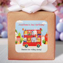 Schattige dier dubbeldekker feestbus verjaardag