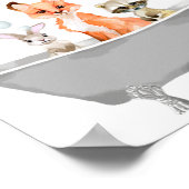 Schattige Dierbaby's in badkuip bad Poster (Hoek)