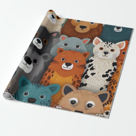 Schattige dieren cadeaupapier