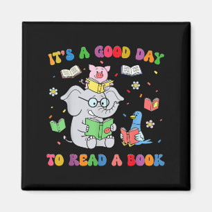 Schattige dieren lezen boek leraren studenten kind magneet