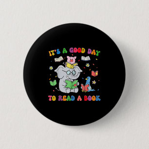 Schattige dieren lezen boek leraren studenten kind ronde button 5,7 cm
