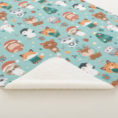 Schattige dieren Sherpa Blanket Deken (3/4)