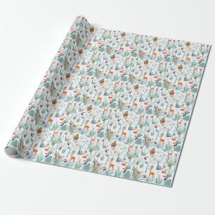 Schattige dieren: tropisch bos doodle. cadeaupapier