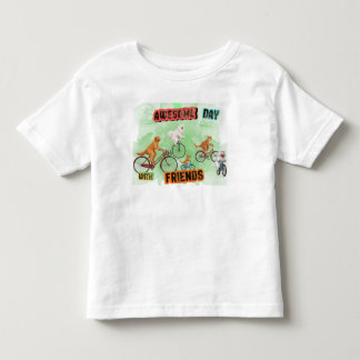 Schattige Dieren Vrienden op Fietsen Kinder Shirts